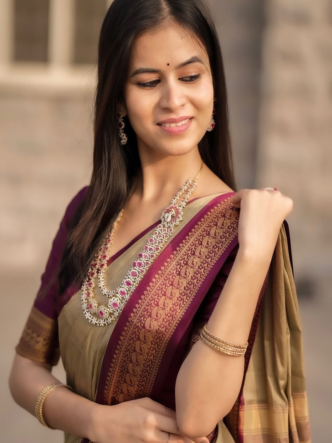 Woven Design Zari Silk Cotton Handloom Banarasi Saree 4