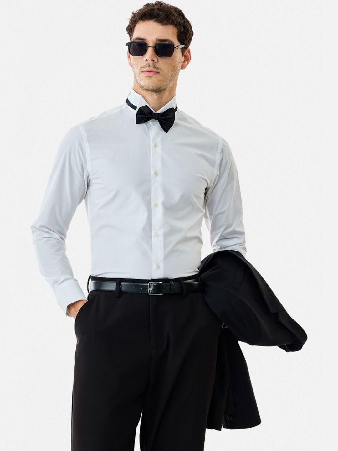 Snitch Cotton Long Sleeves Slim Fit Shirt