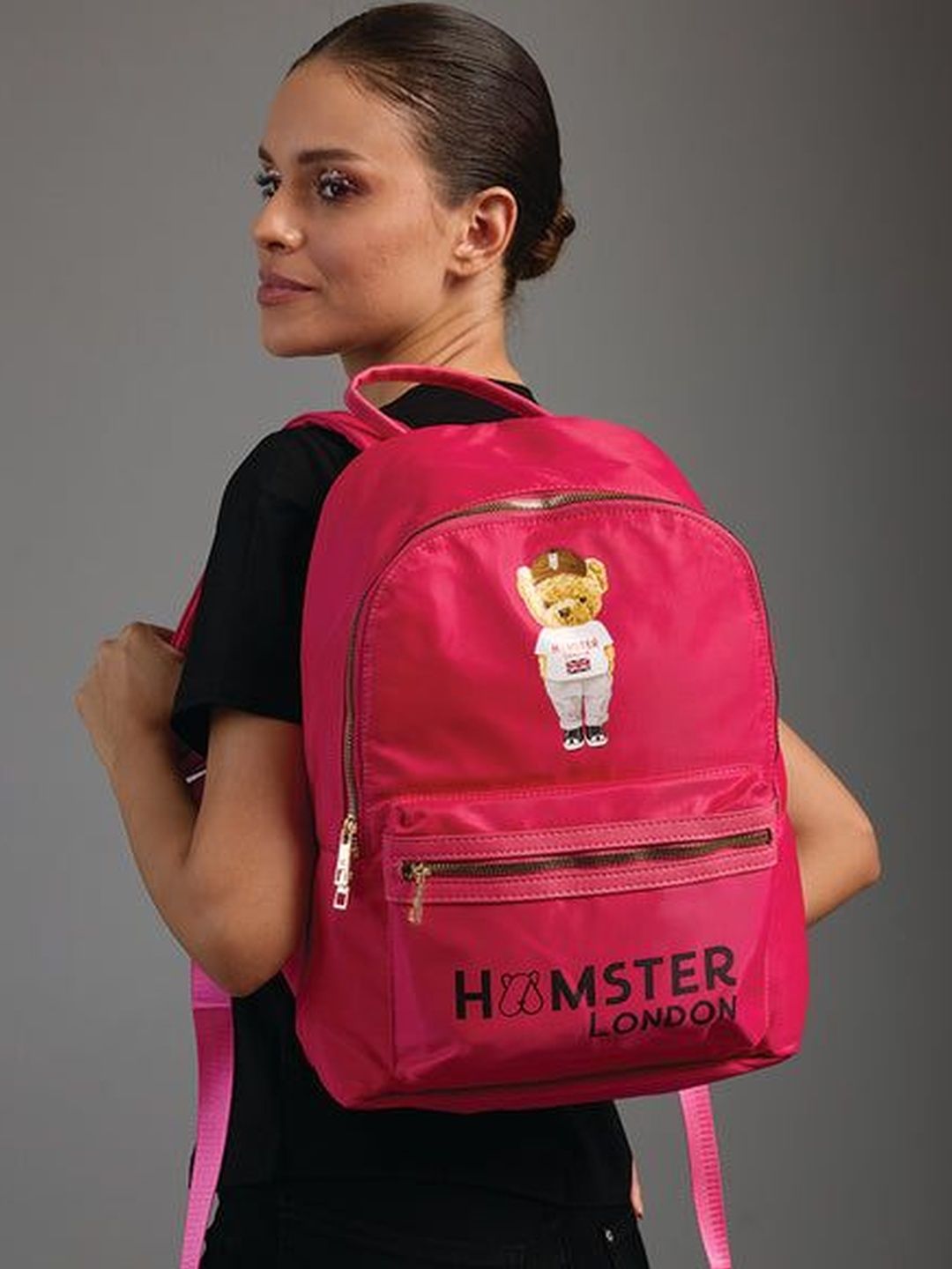 HAMSTER LONDON Printed PU Structured Backpacks