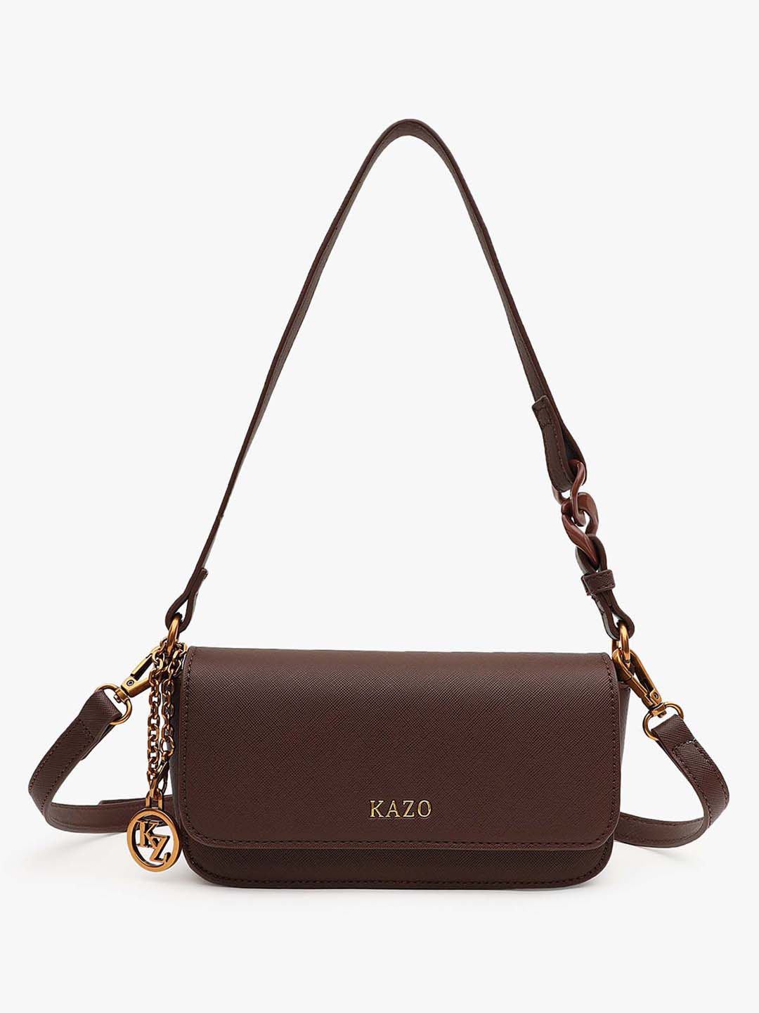 Buy Kazo Belle Leather Detachable Strap Tasselled Structured Shoulder Bag -  - Accessories for Women