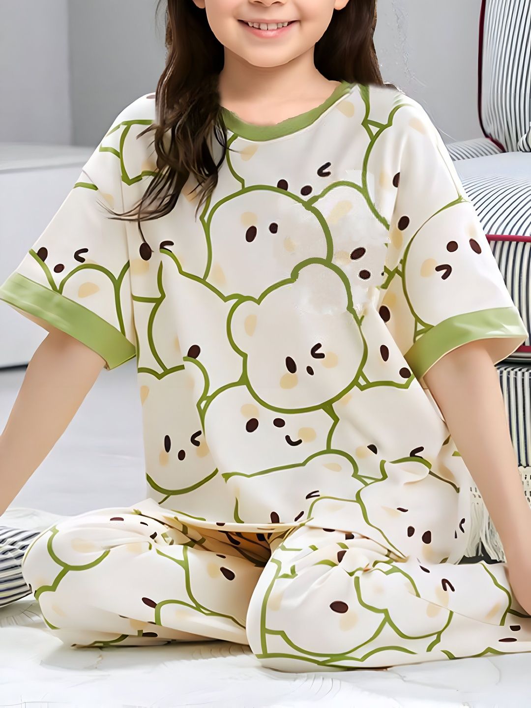Unisex Kids Printed T-shirt with Pyjamas 3