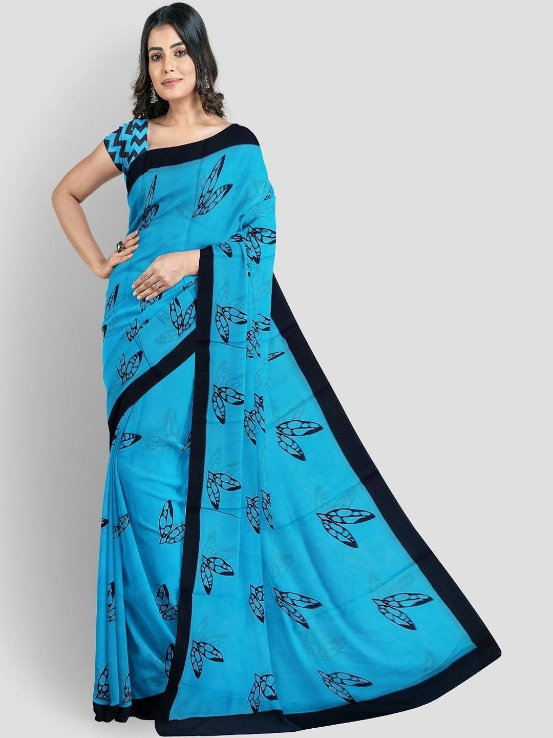 Moda Rapido Abstract Printed Pure Cotton Saree
