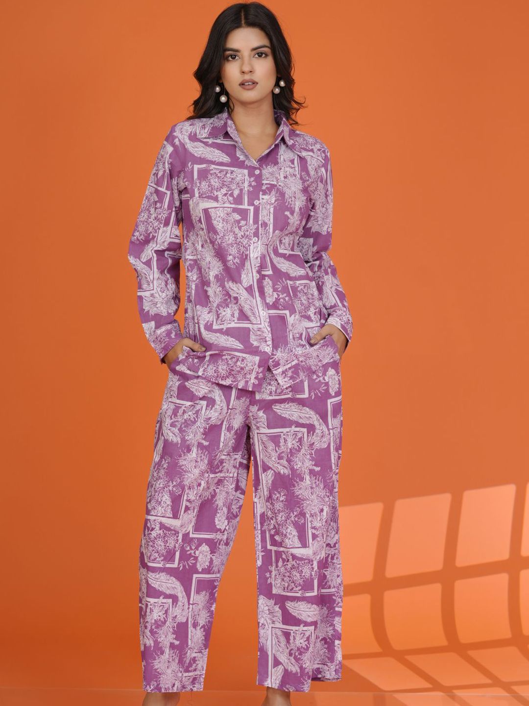 Kaftanize Abstract Patch Printed Co-Ords