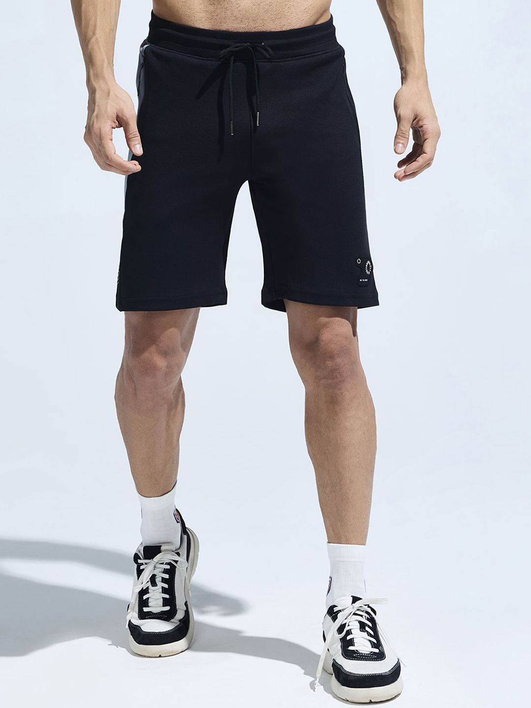 DOMIN8 Men Light Weight Secure Side Zipper Pocket Breathable Sporty Shorts