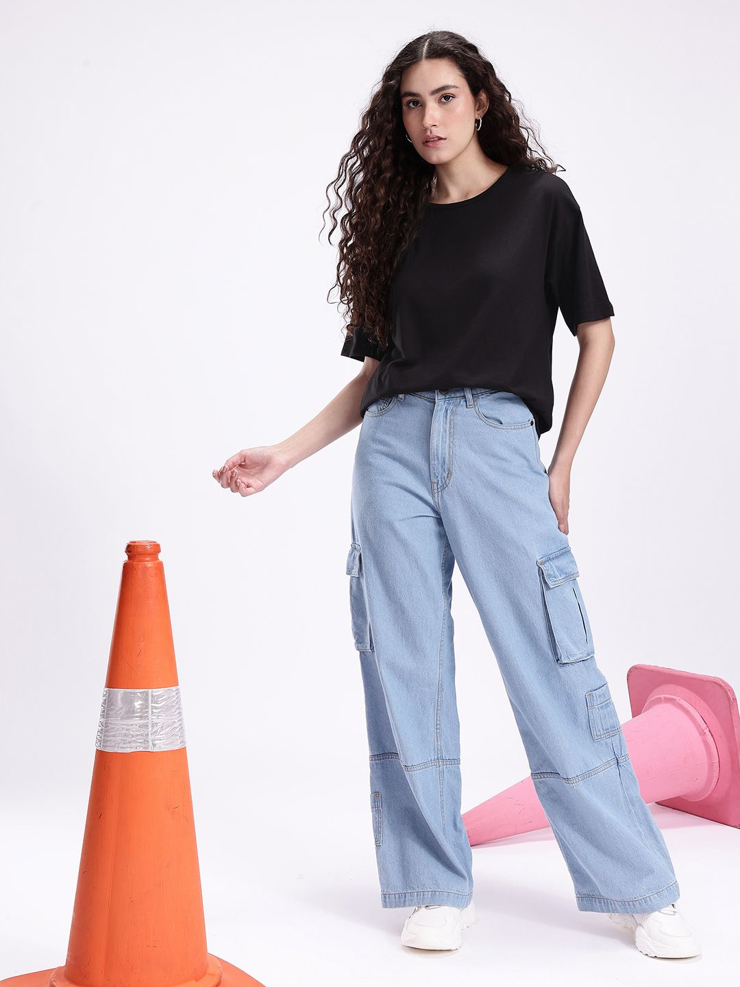Kook N Keech Drop-Shoulder Sleeves Knitted Casual T-shirt