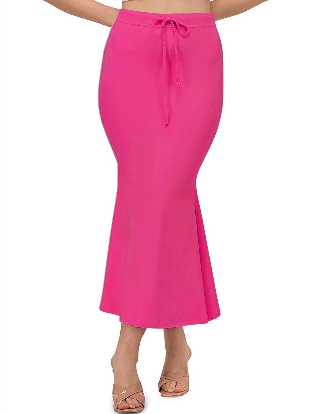 TOOCHKI Solid High-Rise  Saree Shapewear With Drawstring Waistband