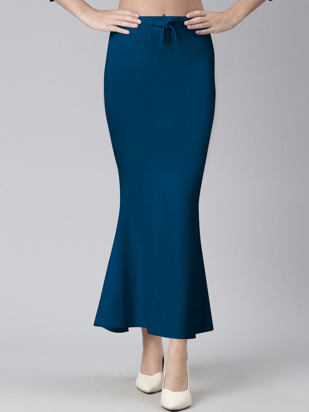 TOOCHKI Solid High-Rise  Saree Shapewear With Drawstring Waistband