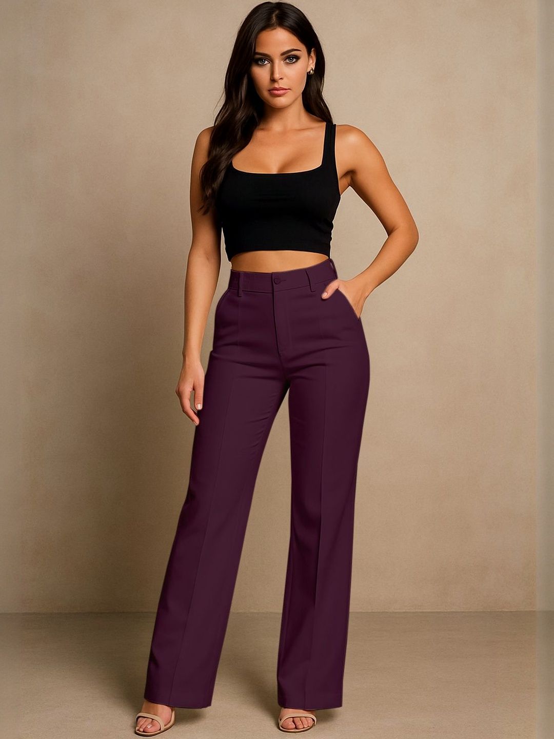 SWADESI STUFF Women Relaxed Easy Wash Cargos Trousers