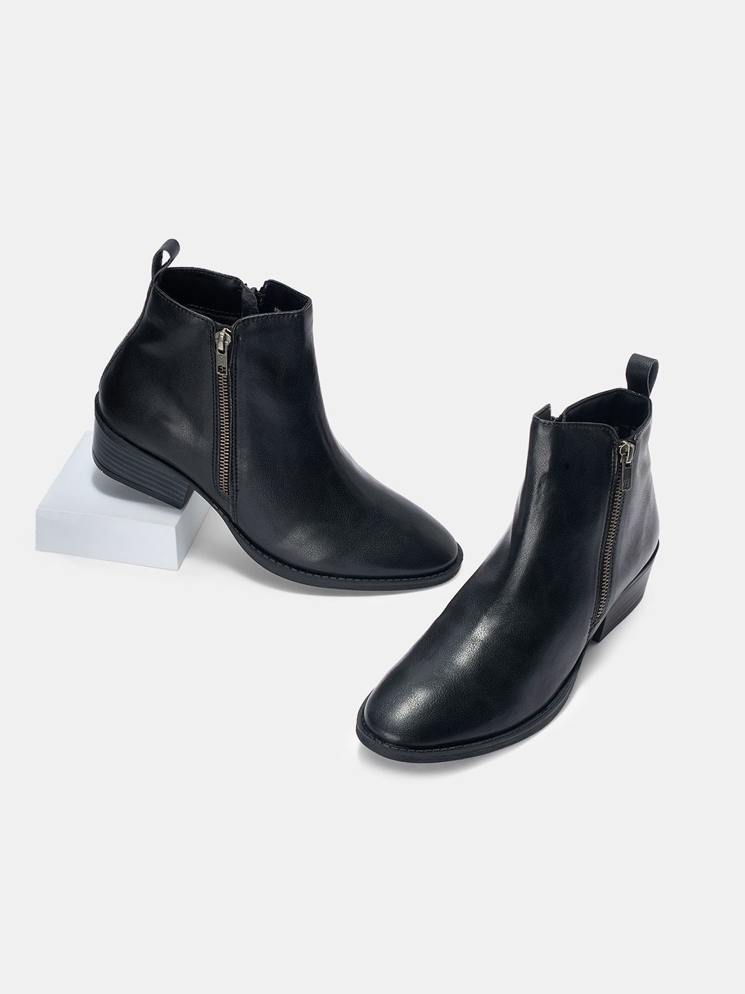 Buy Forever Glam By Pantaloons Women Casual Block Heeled Regular Boots -  - Footwear for Women