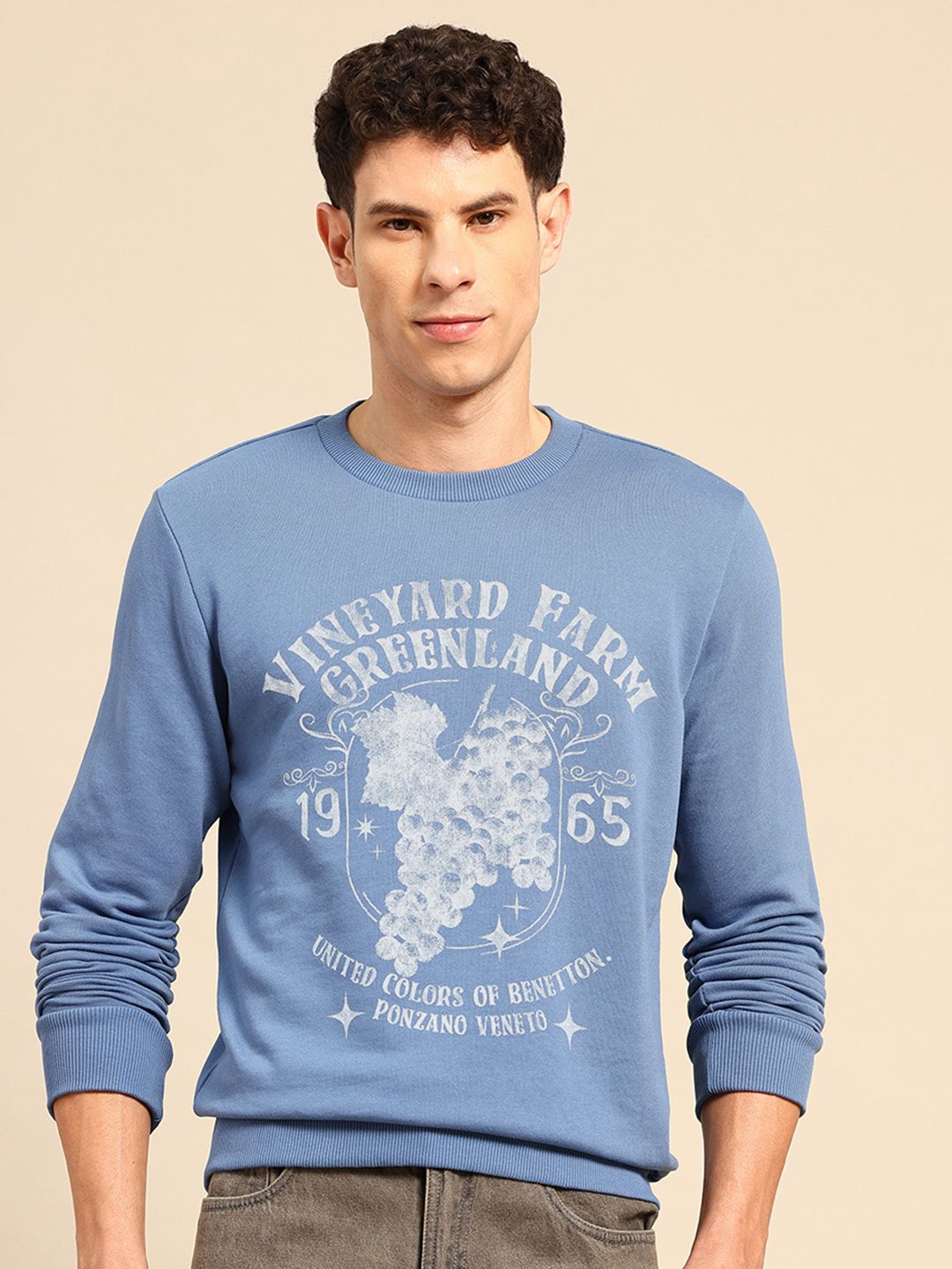 United Colors of Benetton Typography Printed Sweatshirt