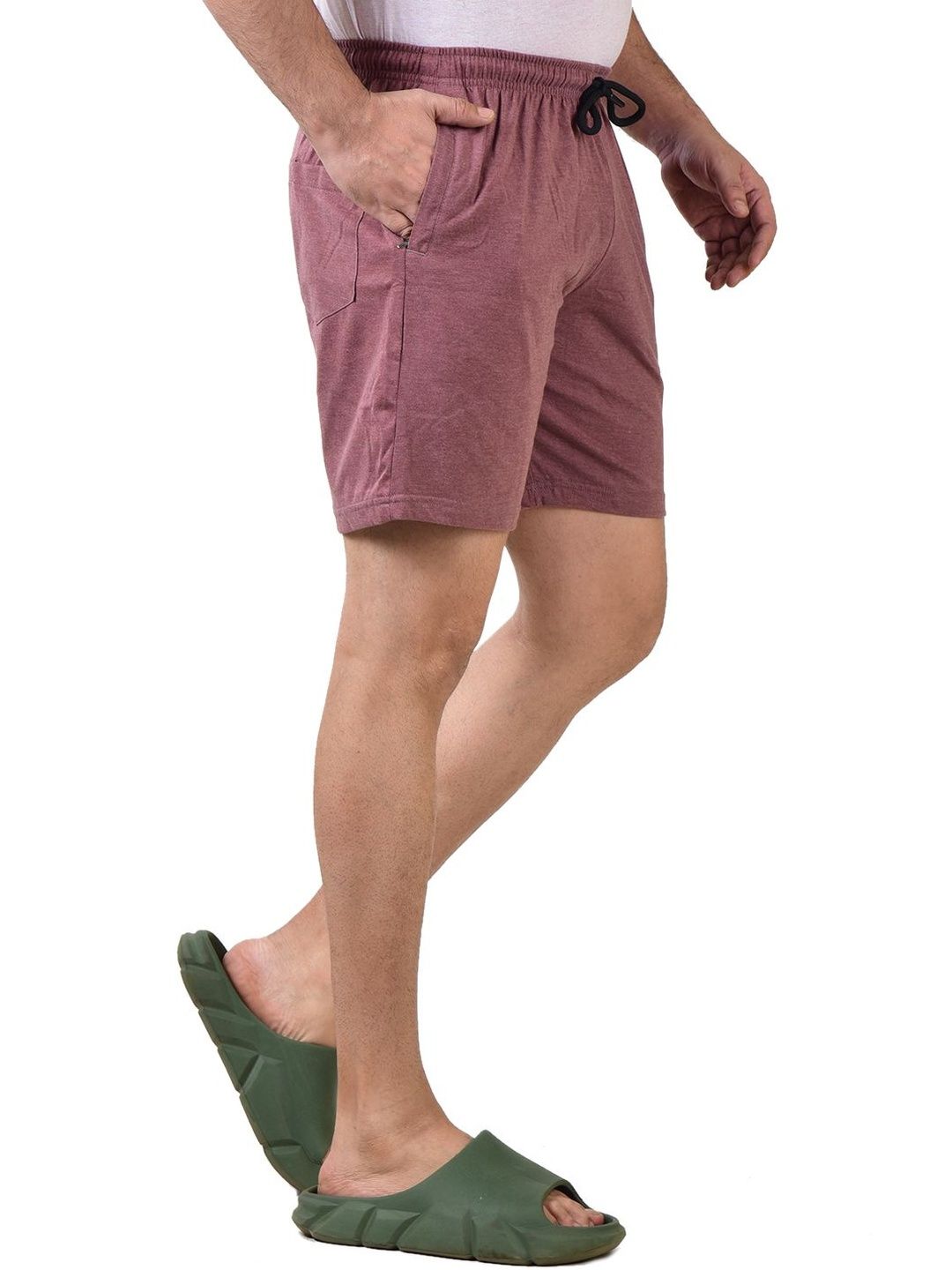 FABROYZ Men Solid Mid-Rise Cotton Lounge Shorts
