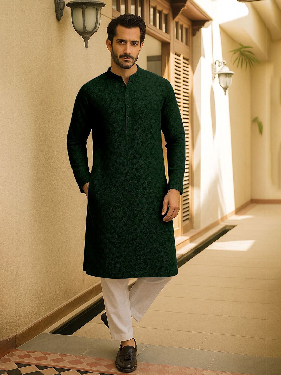 FTX Mandarin Collar Straight Kurta