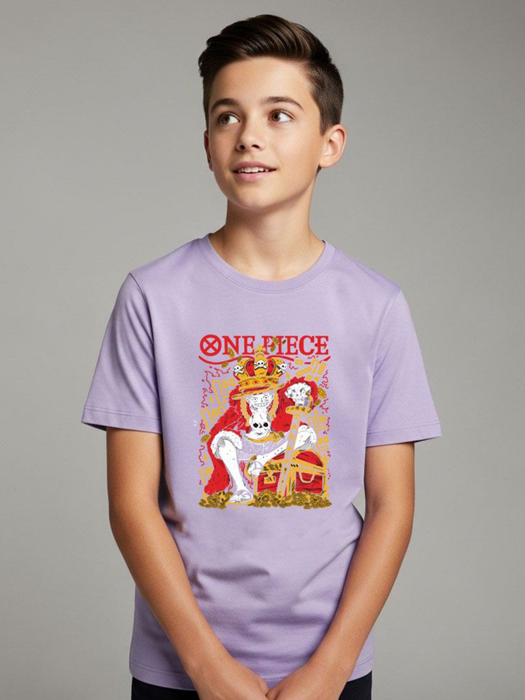 LONDON STREETS Boys Graphic Printed Round Neck Short Sleeves Cotton T-shirt