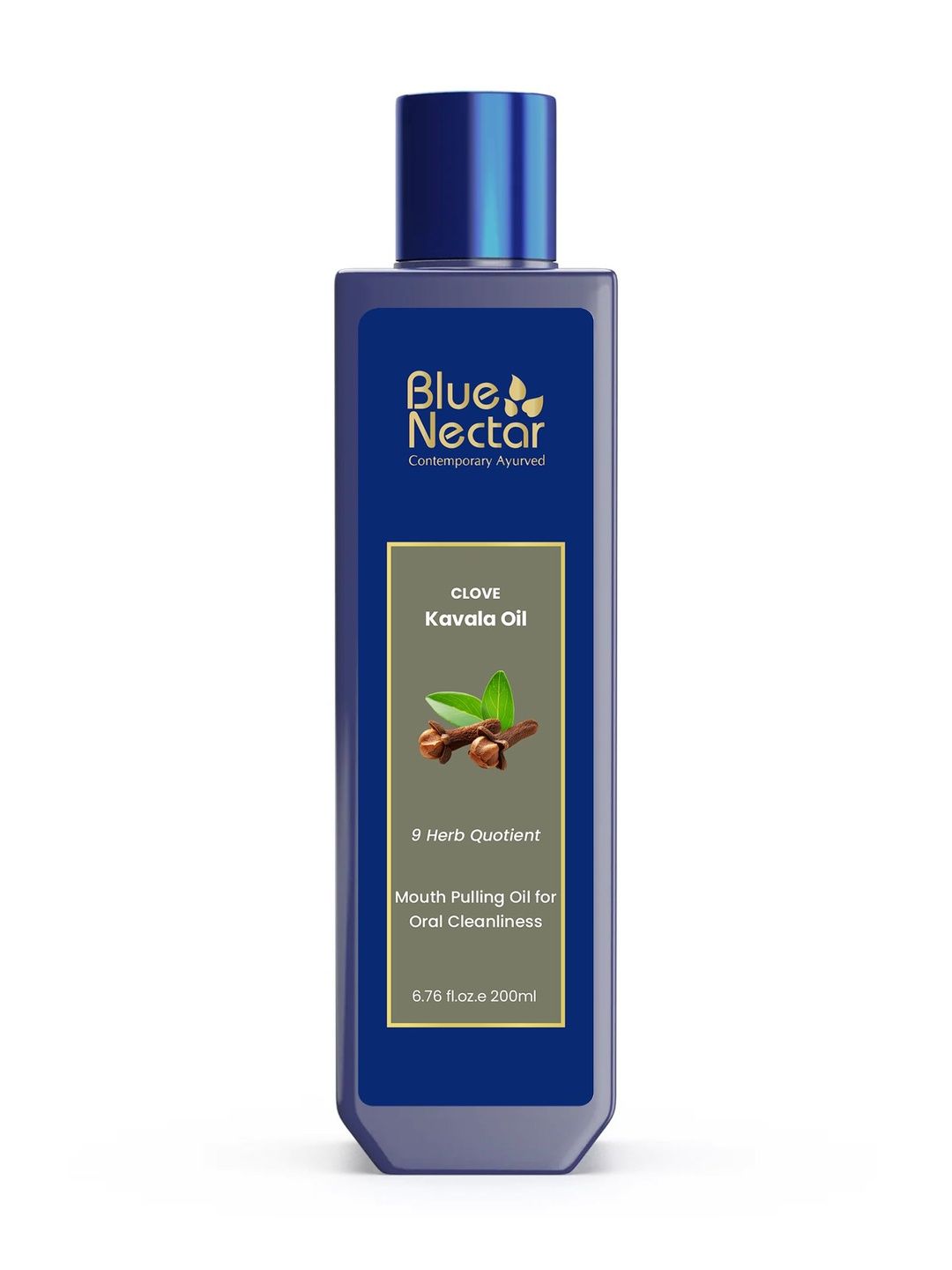 Blue Nectar Clove Oil Pulling for Mouth Ayurvedic Oral Care 200ml
