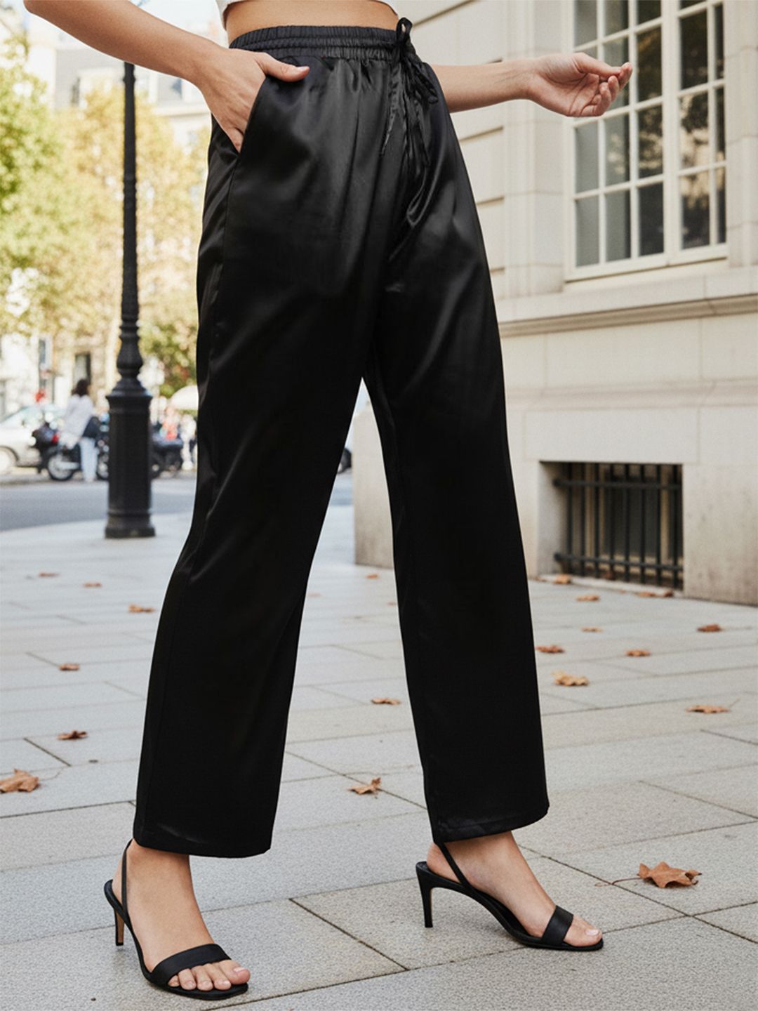 Freehand by The Indian Garage Co Flared High-Rise Bootcut Trousers