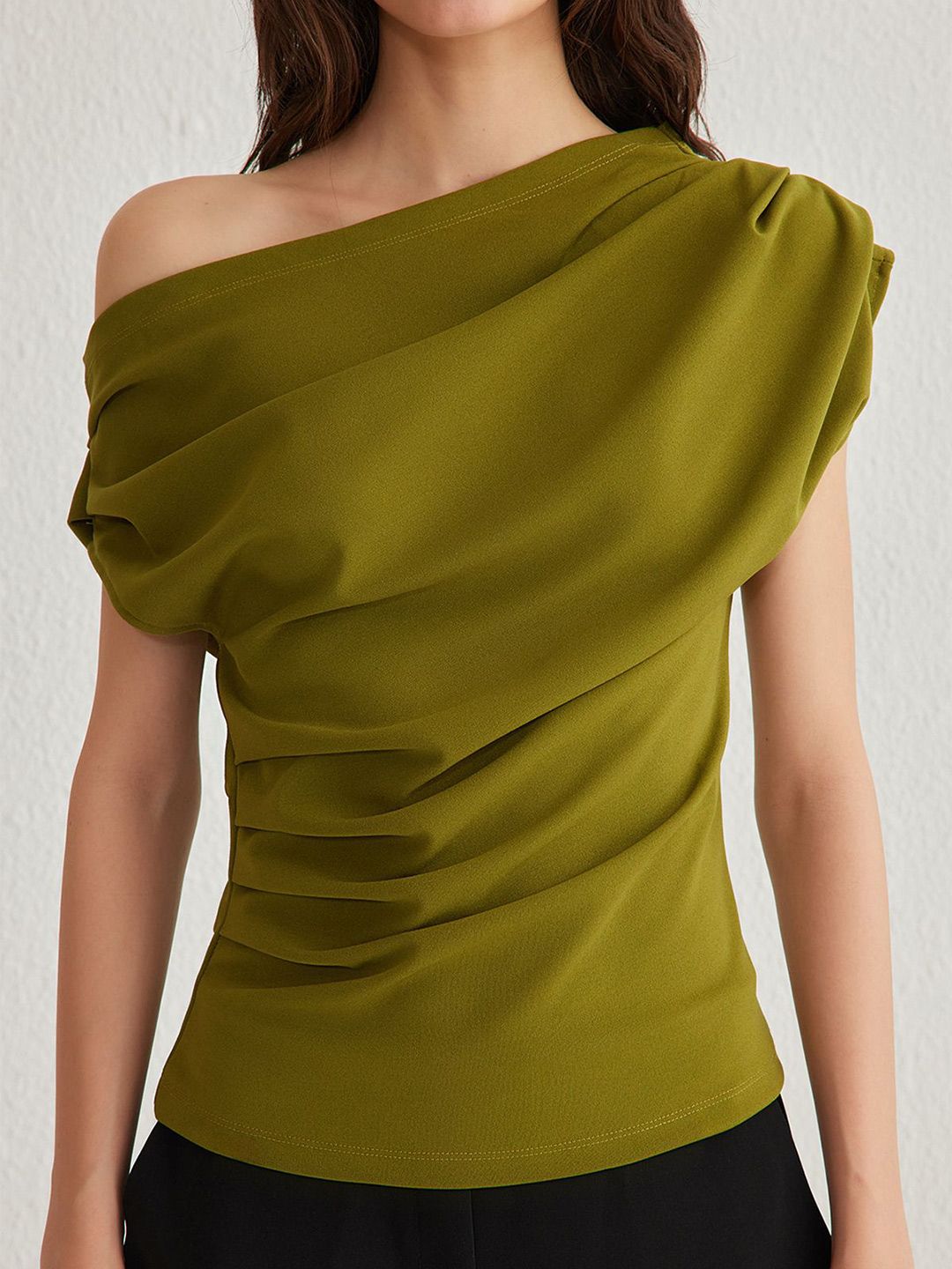 One Shoulder Extended Sleeves Top 5