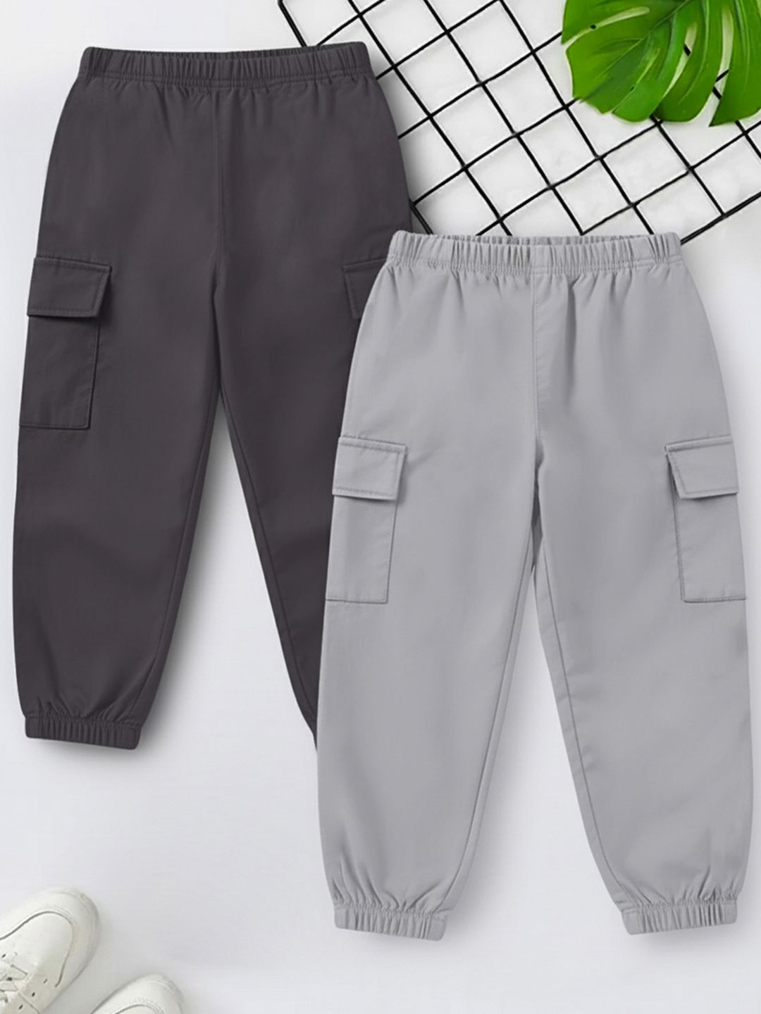 X Trampoline Infants Pack Of 2 Cotton Cargo Joggers