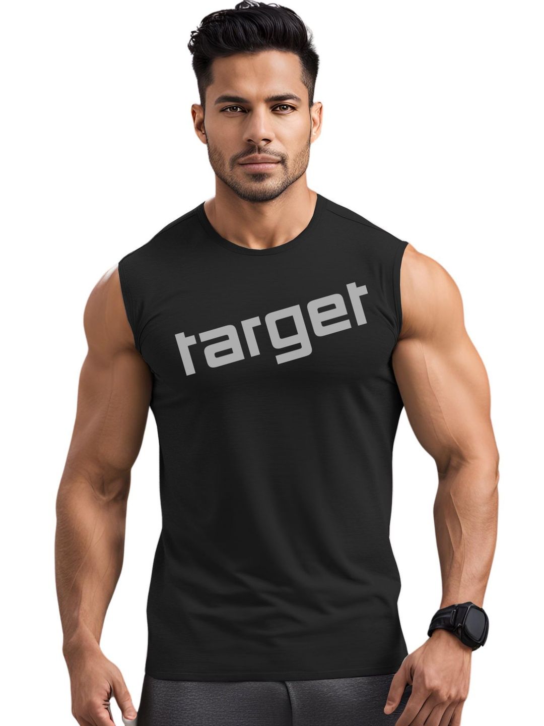 3Colors Men Pack Of 2 Printed Round Neck & Sleeveless Gym Vests