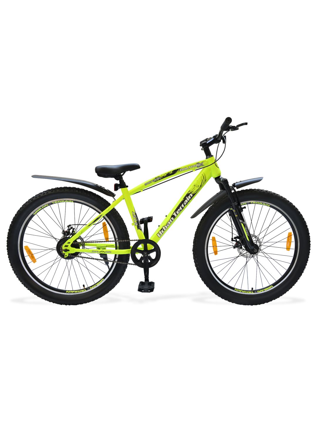 Buy URBAN TERRAIN Bolt Pro Cycles 27.5T Steel Frame Single Speed Mountain Bike Green -  - Toys And Games for Unisex