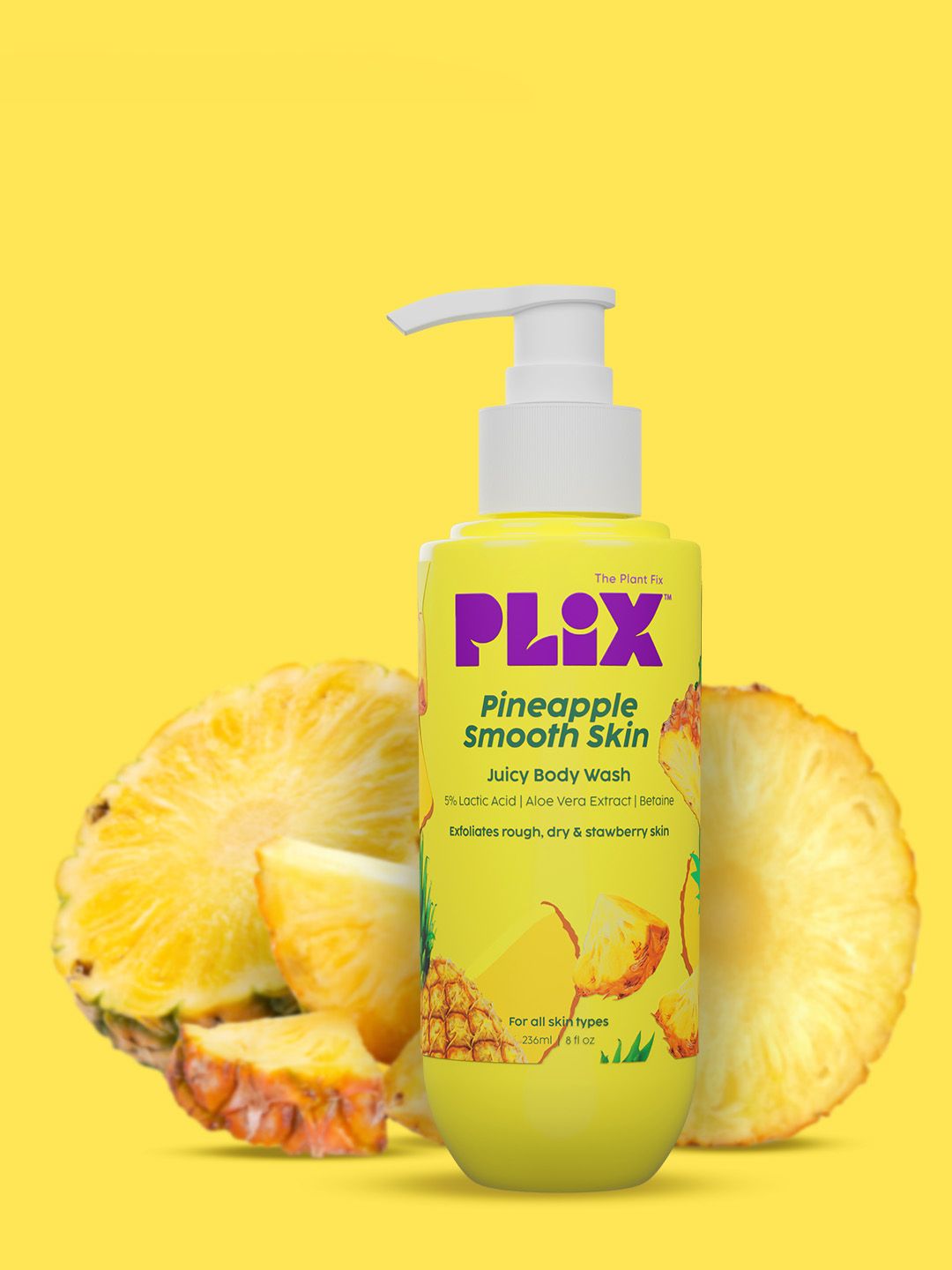PLIX Pineapple 5% Lactic Acid Exfoliating Body Wash - 236 ml