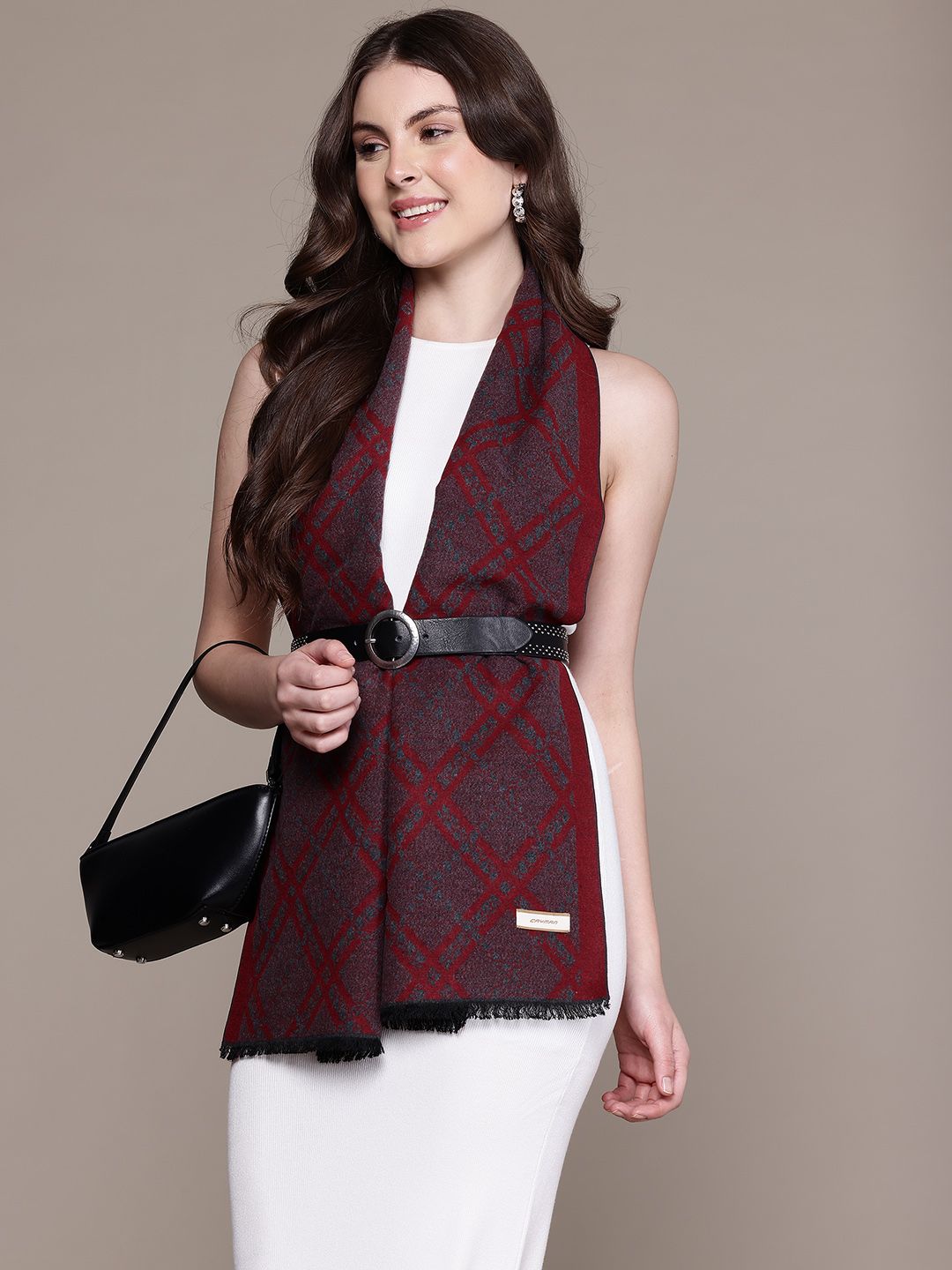 Cayman Woven Design Woollen Stole