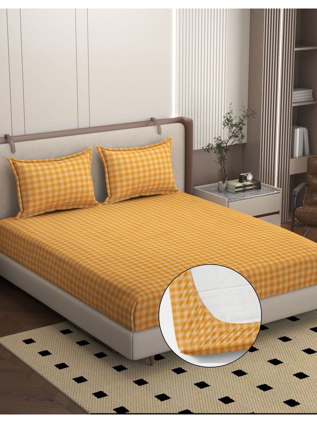 Buy BELVOSTUM 250 TC Super Soft Microfiber Fitted Bedsheet With Pillow Covers   72X78 Inches -  - Home for Unisex