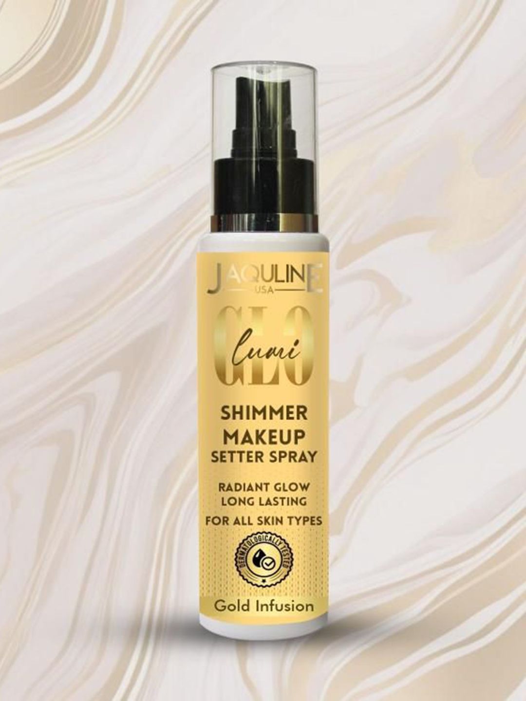 Jaquline USA Lumi Glo Shimmer Makeup Setter Spray - 110 ml - Gold Infusion