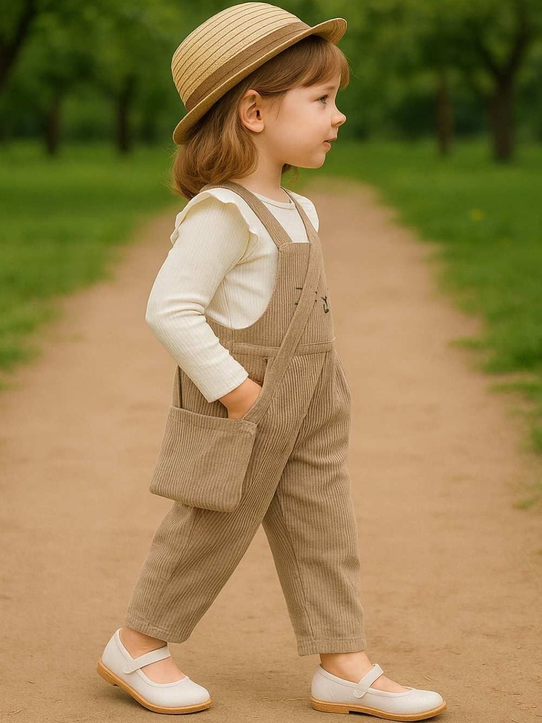 Girls Top with Dungarees 3