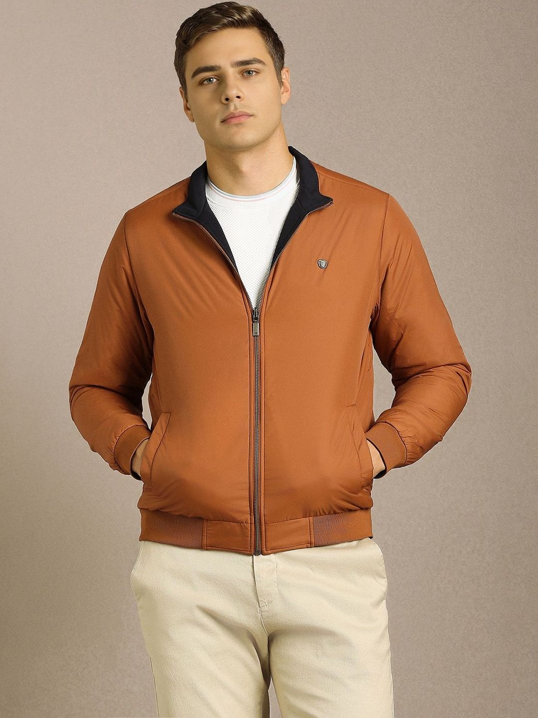 Louis Philippe Men Open Front Jacket