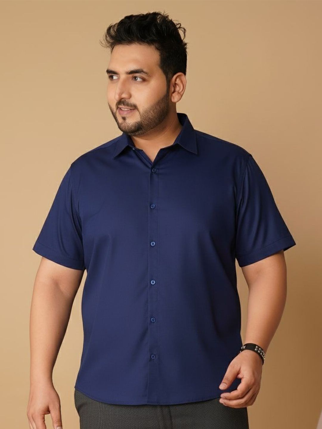 Sztori Plus Size Spread Collar Pure Cotton Shirt