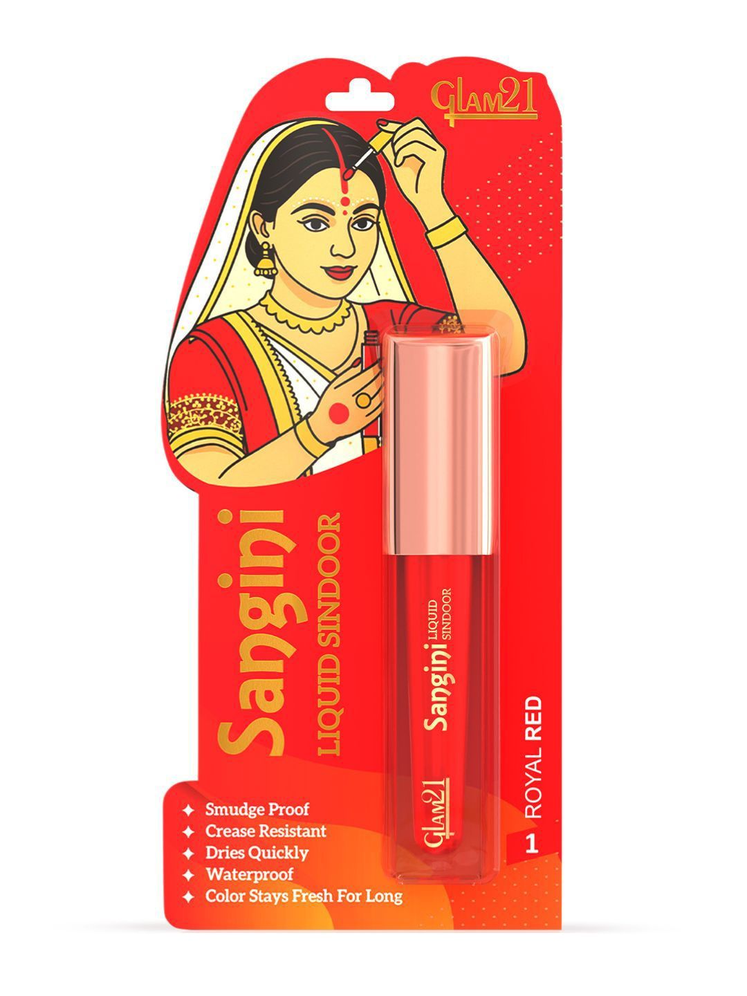 Buy GLAM21 Sangini Ultra Rich Pigment Liquid Sindoor   4 Ml Royal Red 01 -  - Personal Care for Women
