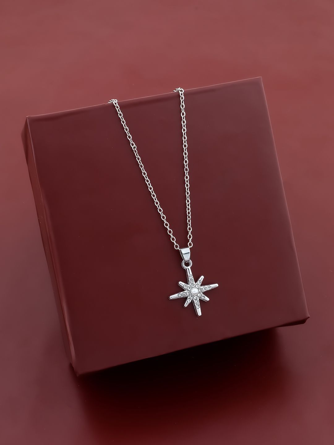 SZN Women Rhodium-Plated Necklace