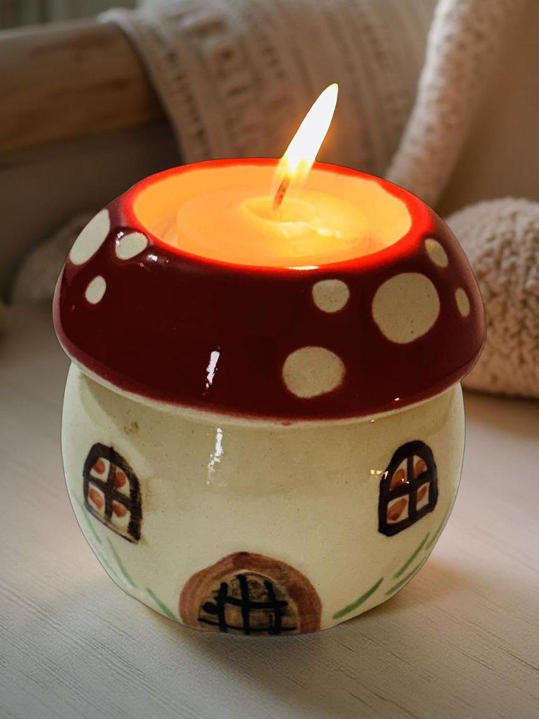 Lupaava Unisex Handcrafted Ceramic Candle Holder