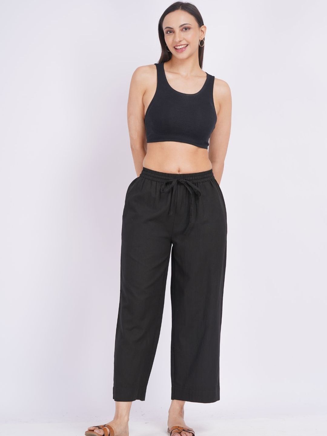 Minimul Straight Linen Casual Pants