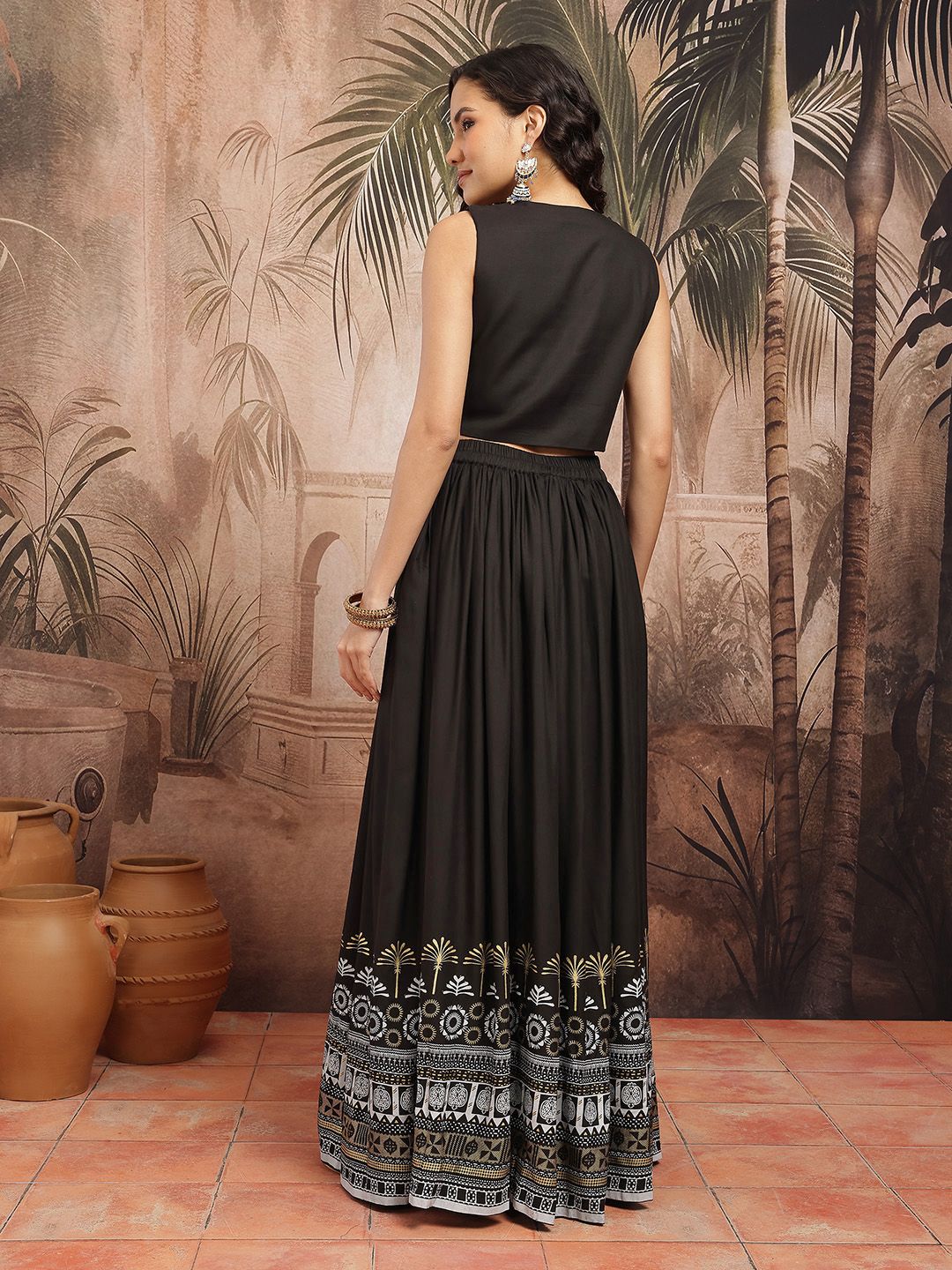 Zari Embroidered Tie-Up Neck Ready to Wear Lehenga Choli 6
