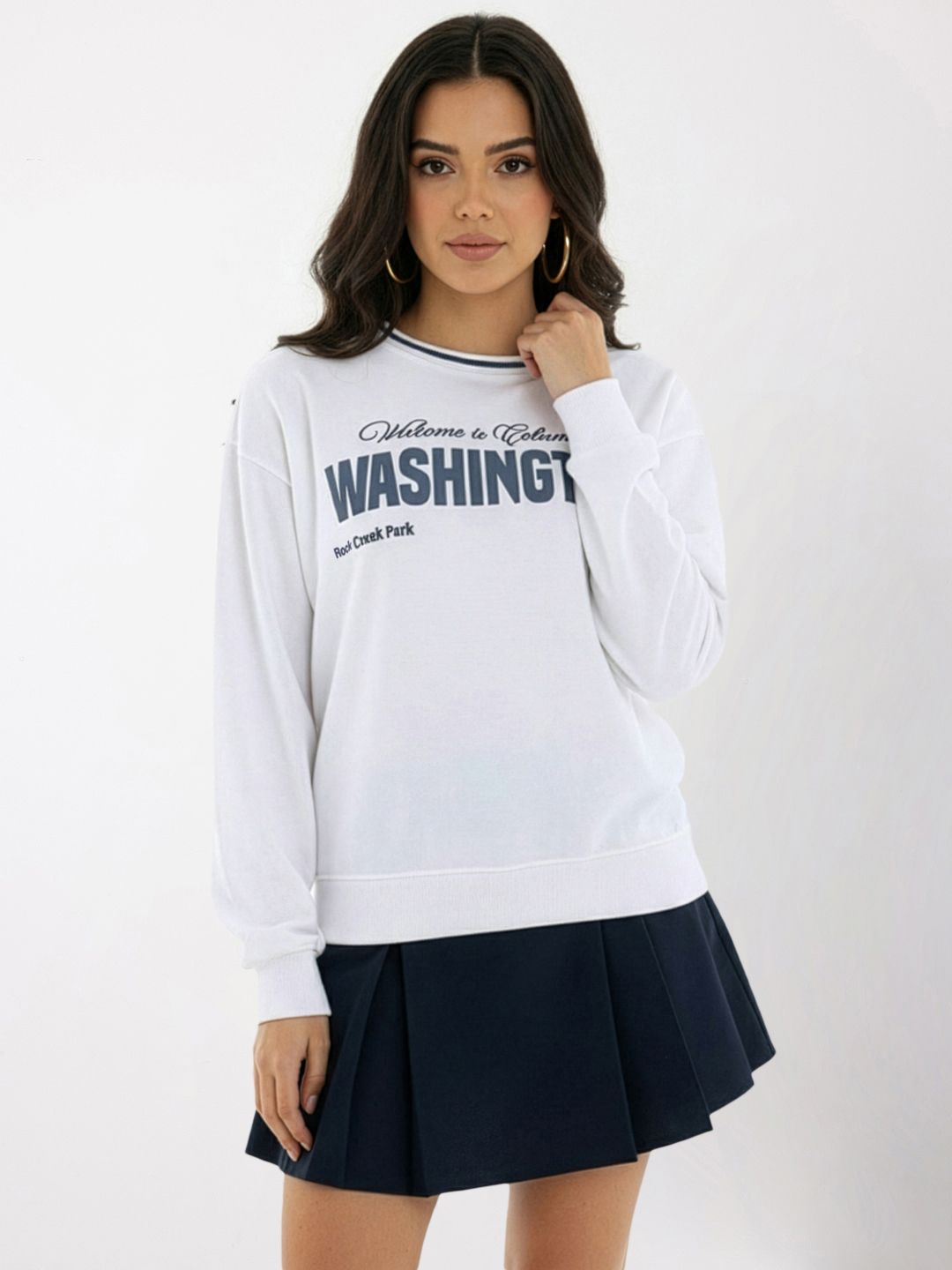 Mast & Harbour Typography Printed Sweatshirt