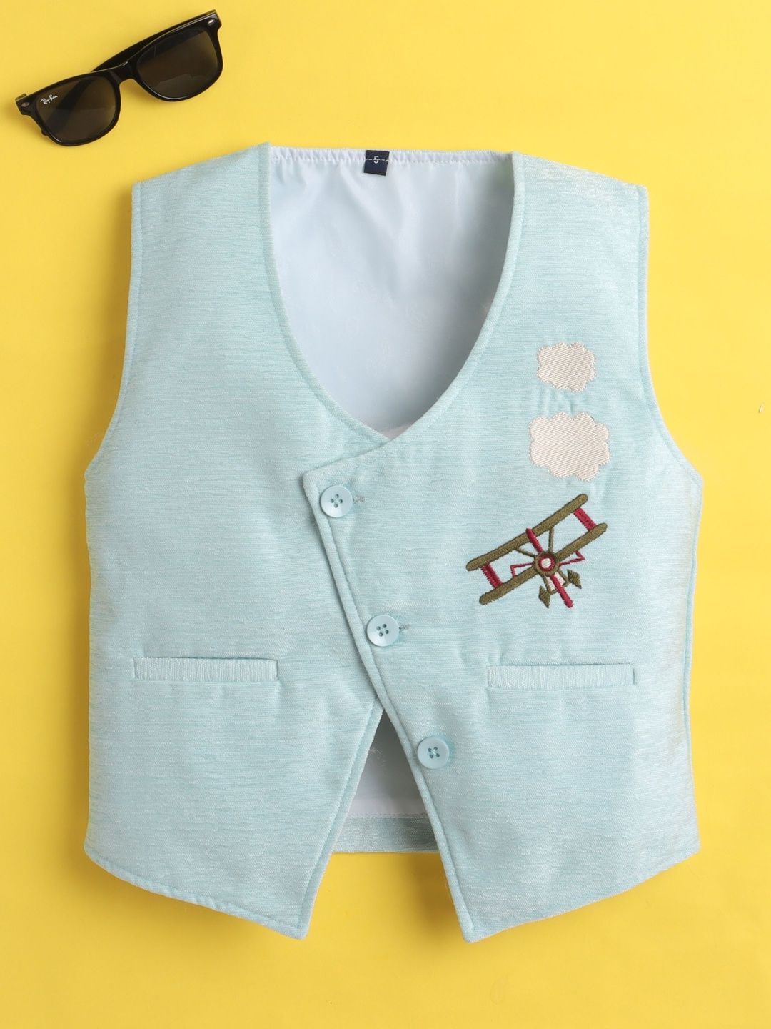 Ministitch Boys Embroidered Sleeveless Waistcoat