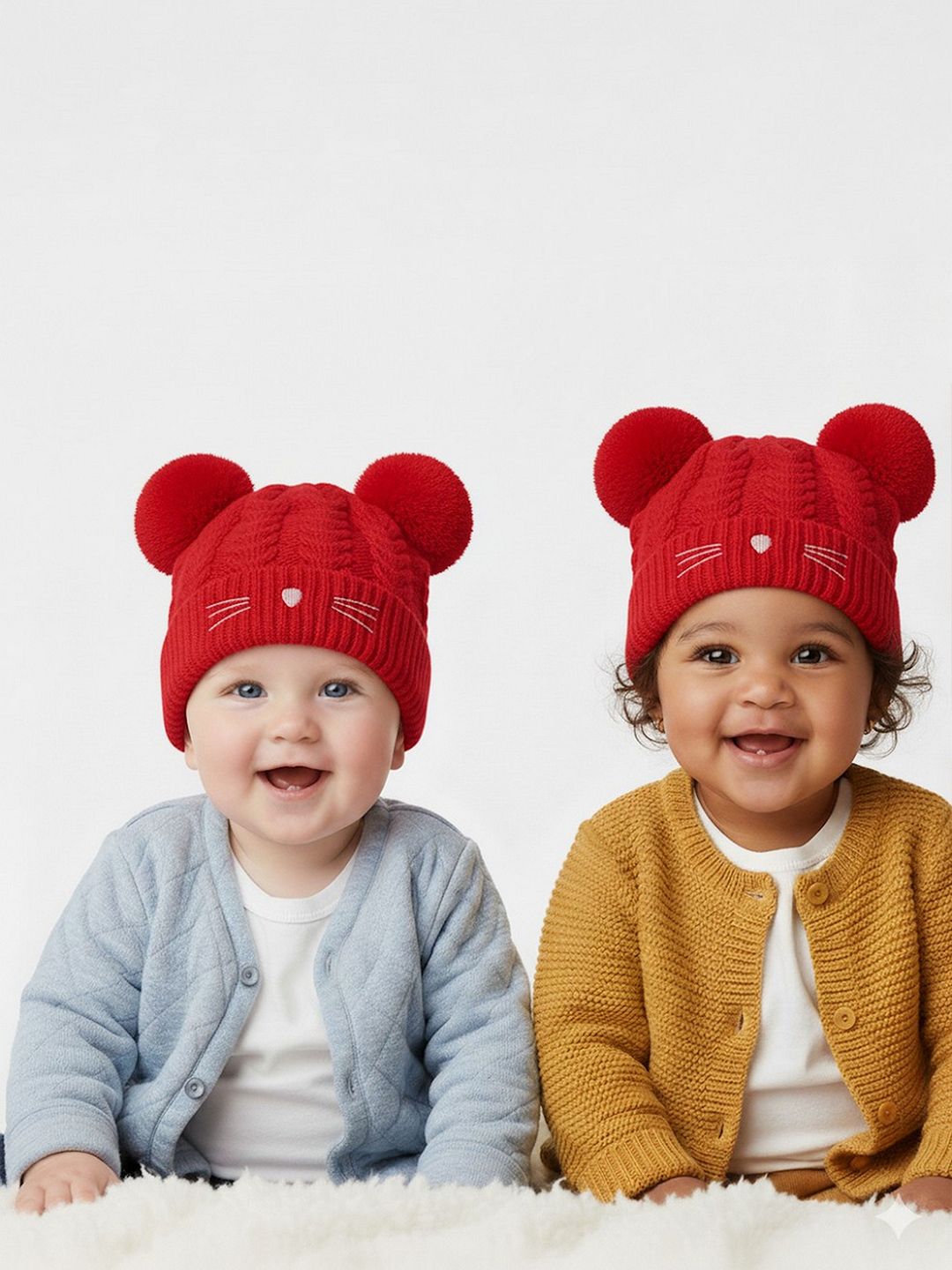 Infispace Knitted Fleece Baby Cap with Earflaps