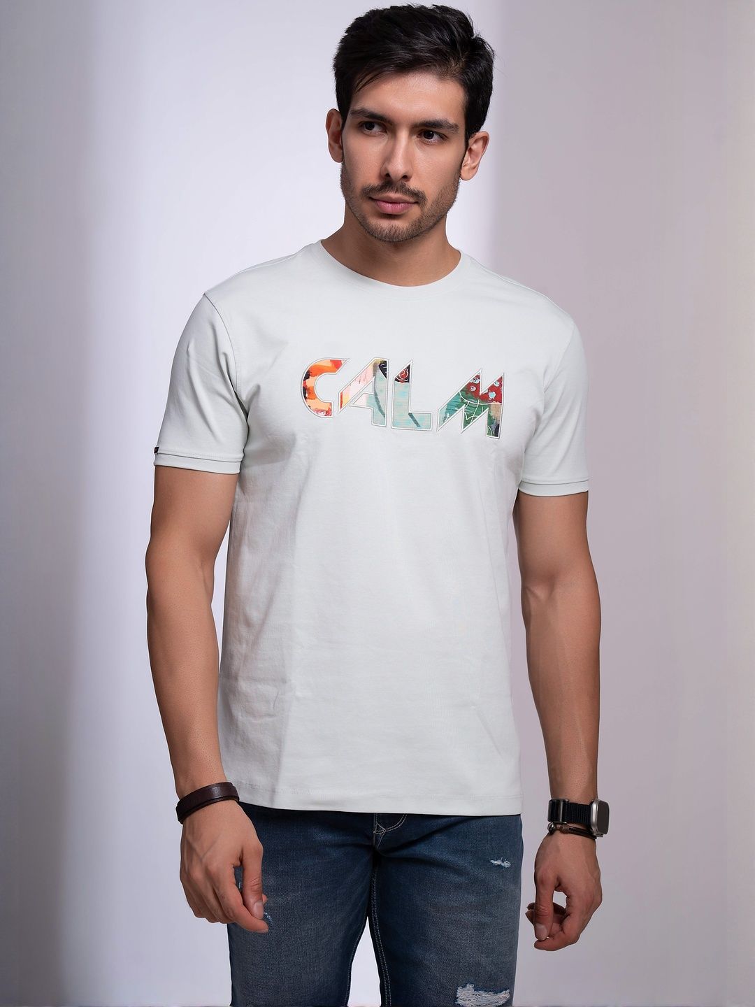 nostrum Men Typography Printed Round Neck Cotton T-shirt