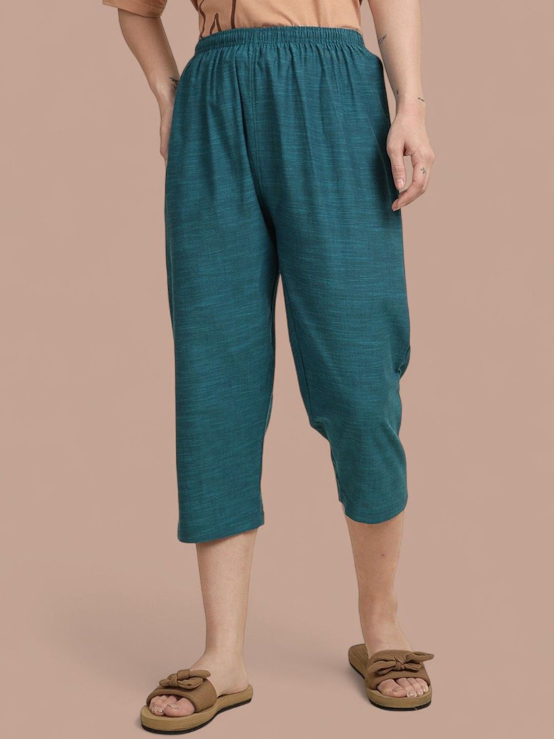 Esplendido Women Pure Cotton Straight-Leg Lounge Pant