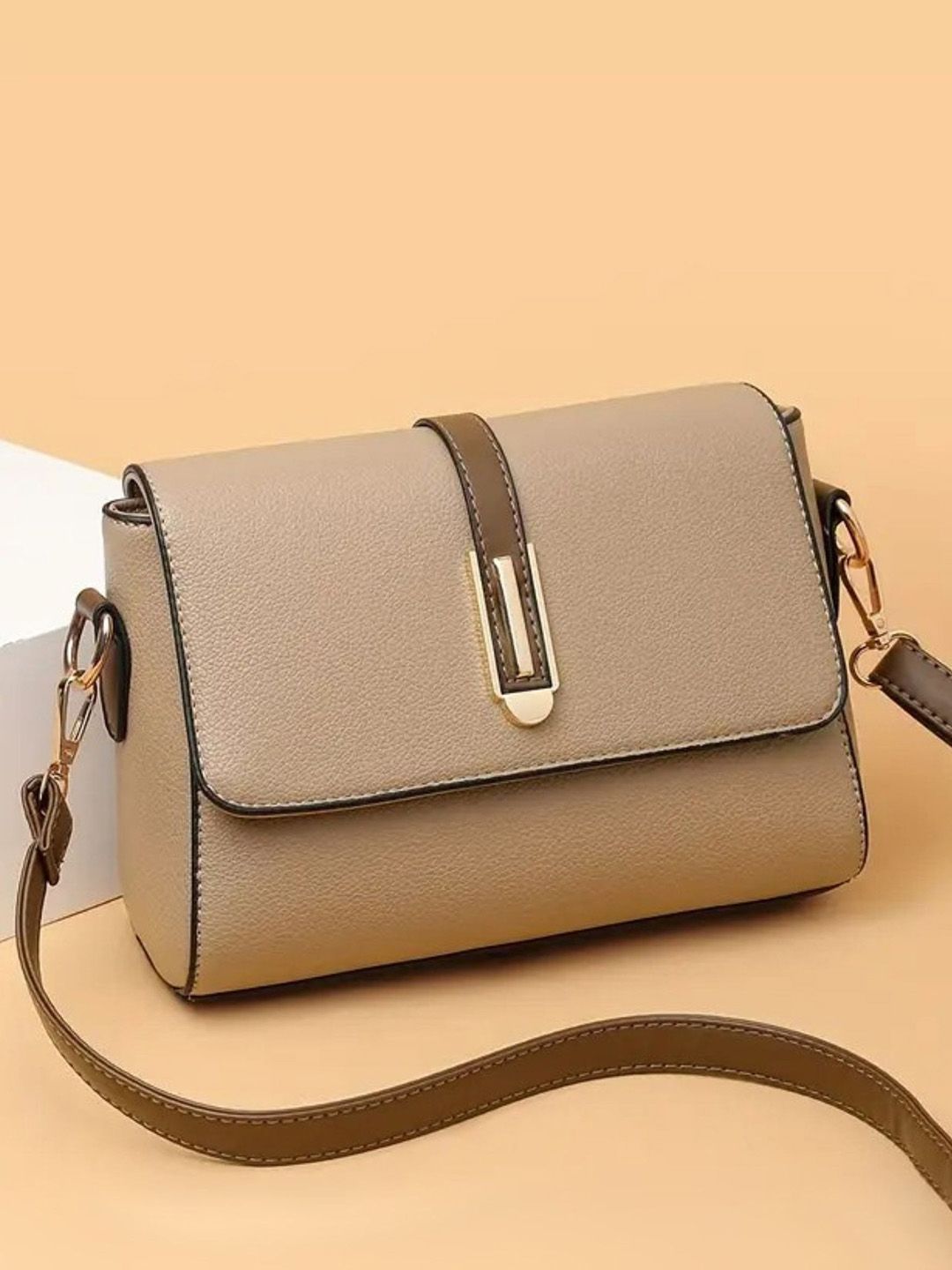 ITALISH Leather Detachable Strap Structured Sling Bag