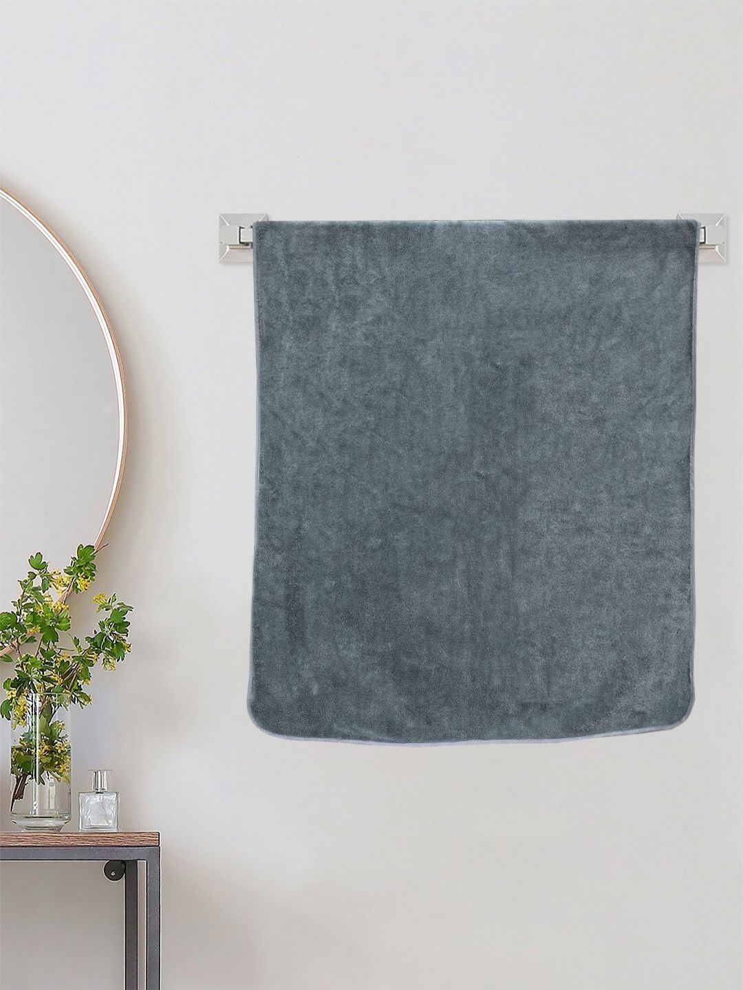 KLOTTHE Grey  Terry Cotton 450 GSM Bath Towel
