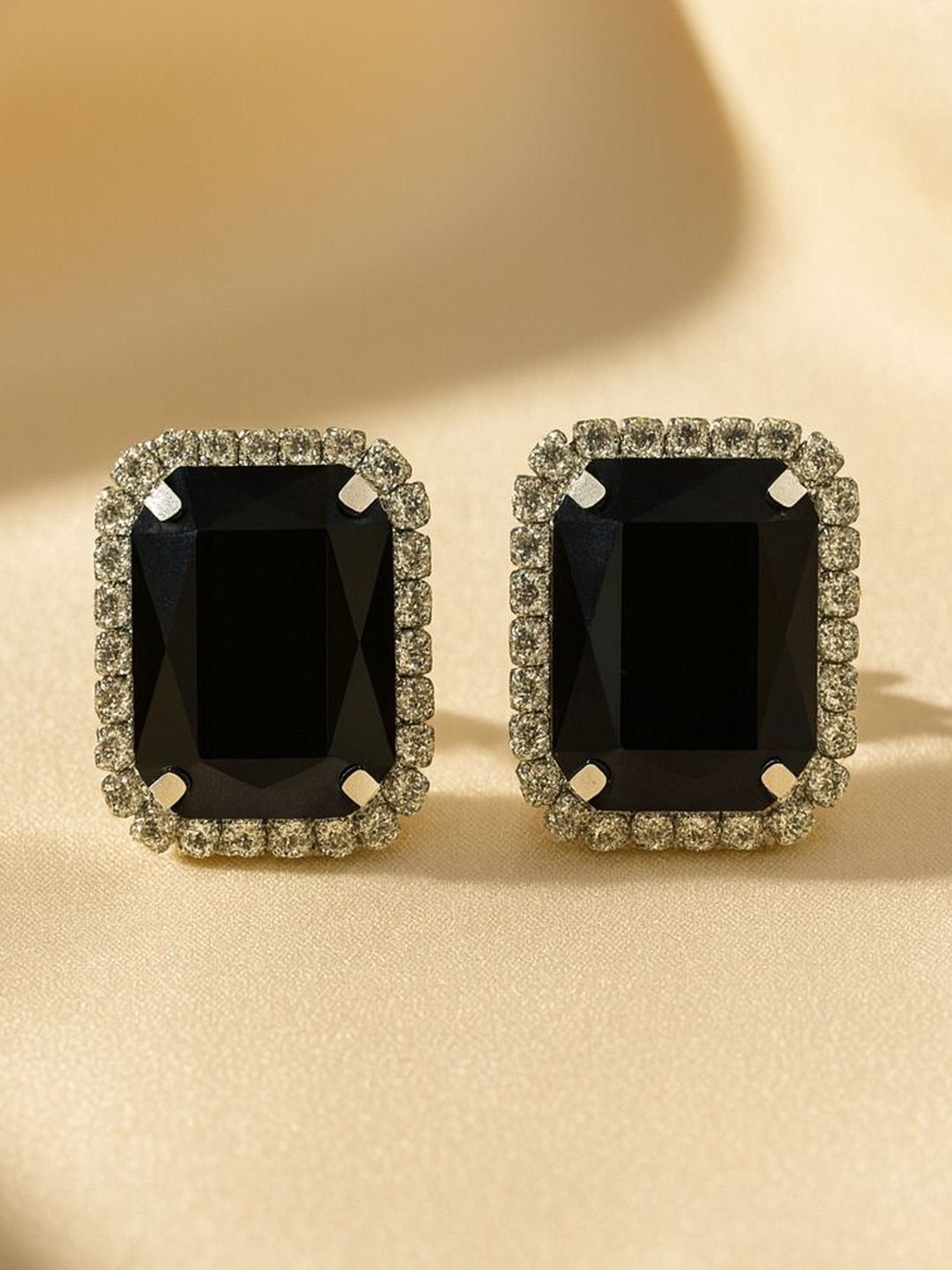 Nui Artificial Stones Studded Geometric Shaped Korean Studs