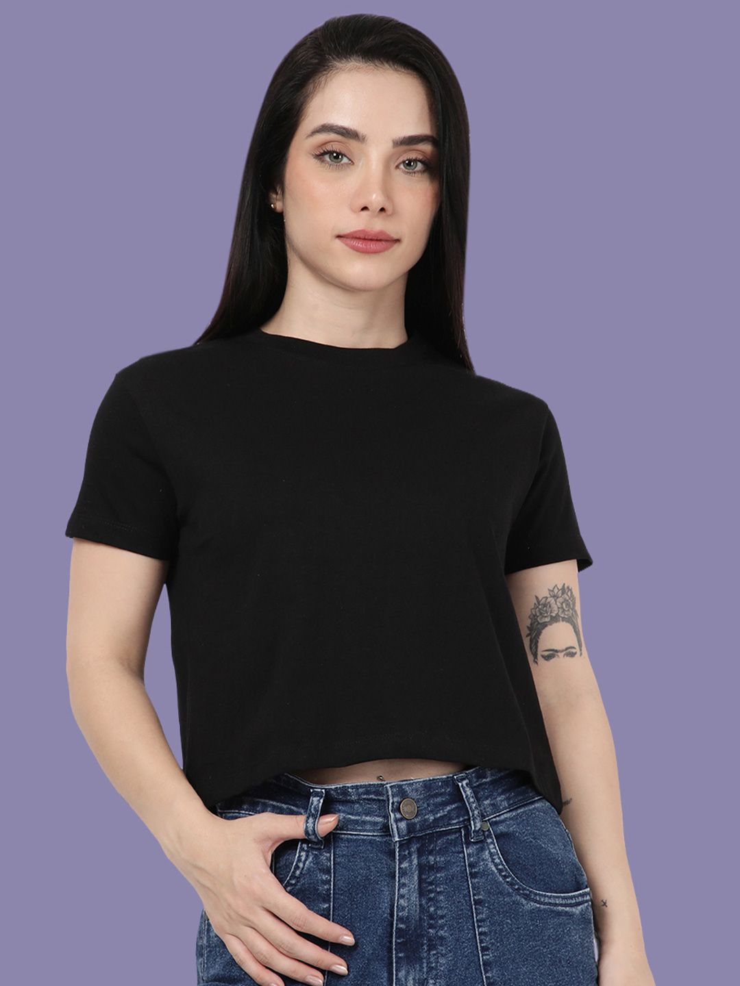 Esplendido Women Pure Cotton Slim Fit T-shirt
