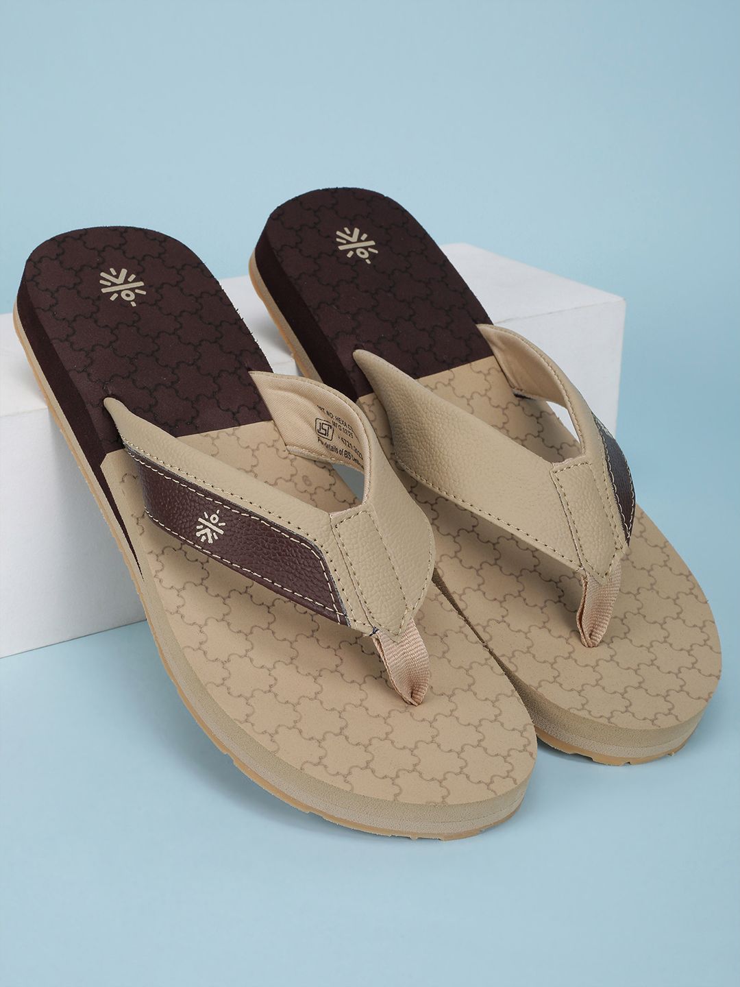 CULT Men Hexa Flip Flops - Beige