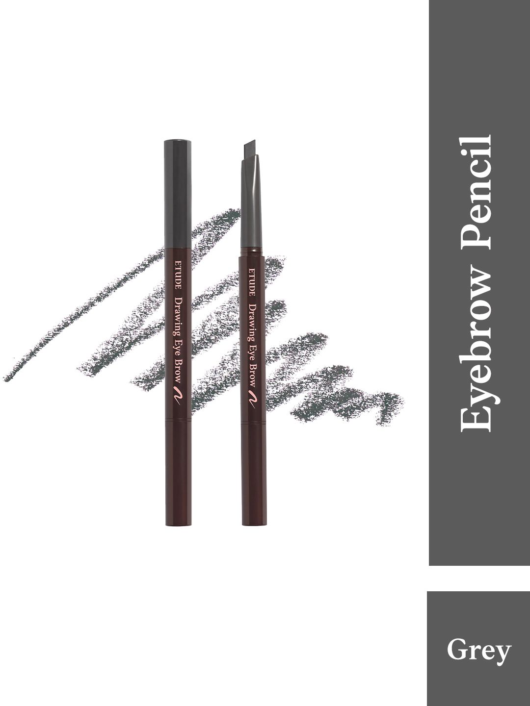 ETUDE Long-Lasting Drawing Eyebrow Pencil with Spoolie Brush - Dark Gray 4
