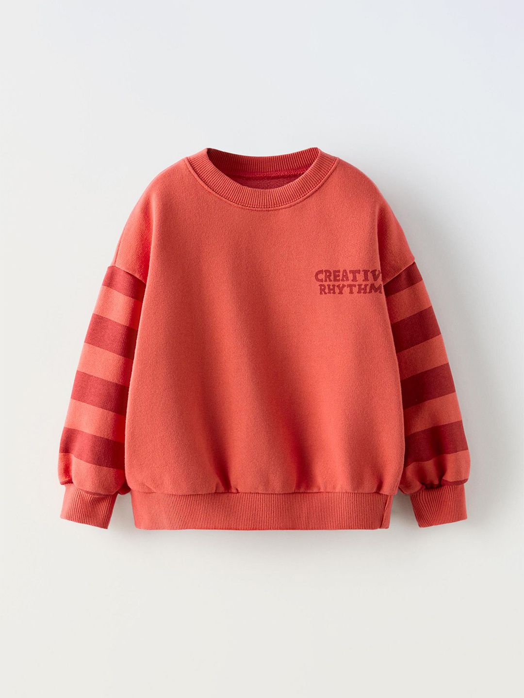 Alan Jones Kids Printed Round Neck Long Sleeves Oversize Sweatshirt