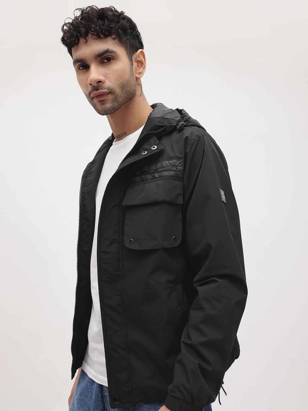 The Roadster Life Co. Zip Detail Hooded Tailored Jacket