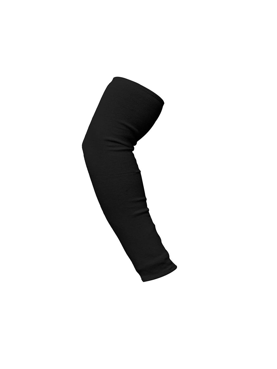 Kuber Unisex Industries Black Cotton Sun Protection Arm Sleeves Fingerless Gloves