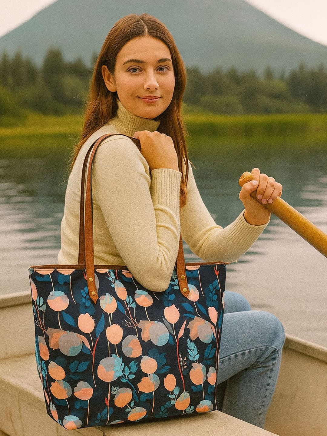 Buy DressBerry Women Floral Printed Structured Tote Bag -  - Accessories for Women